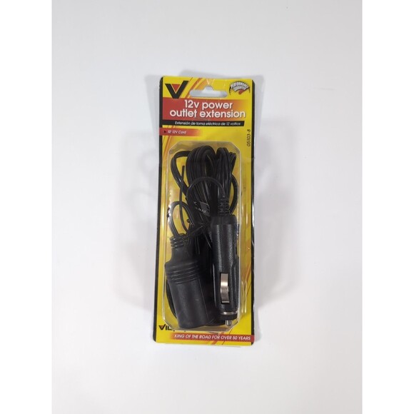 Victor 12 Volt Power Outlet Extension Cord 10 Foot Length Replaceable 5 Amp Fuse - Picture 1 of 4